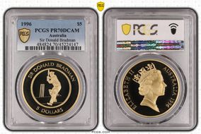 1996 $5 Sir Donald Bradman PR70DCAM