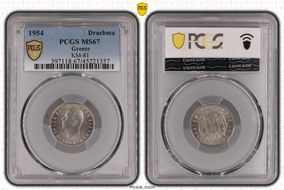 1954 Drachma KM-81 MS67