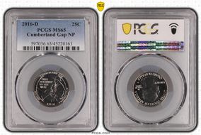 2016-D 25C Cumberland Gap NP MS65