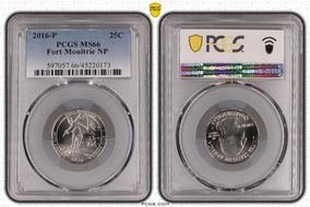 2016-P 25C Fort Moultrie NP MS66