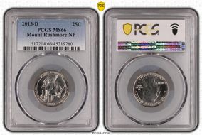 2013-D 25C Mount Rushmore NP MS66