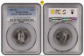 2013-D 25C Perry's Memorial NP MS66