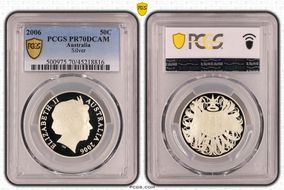 2006 50C KM-821 Ag Round PR70DCAM
