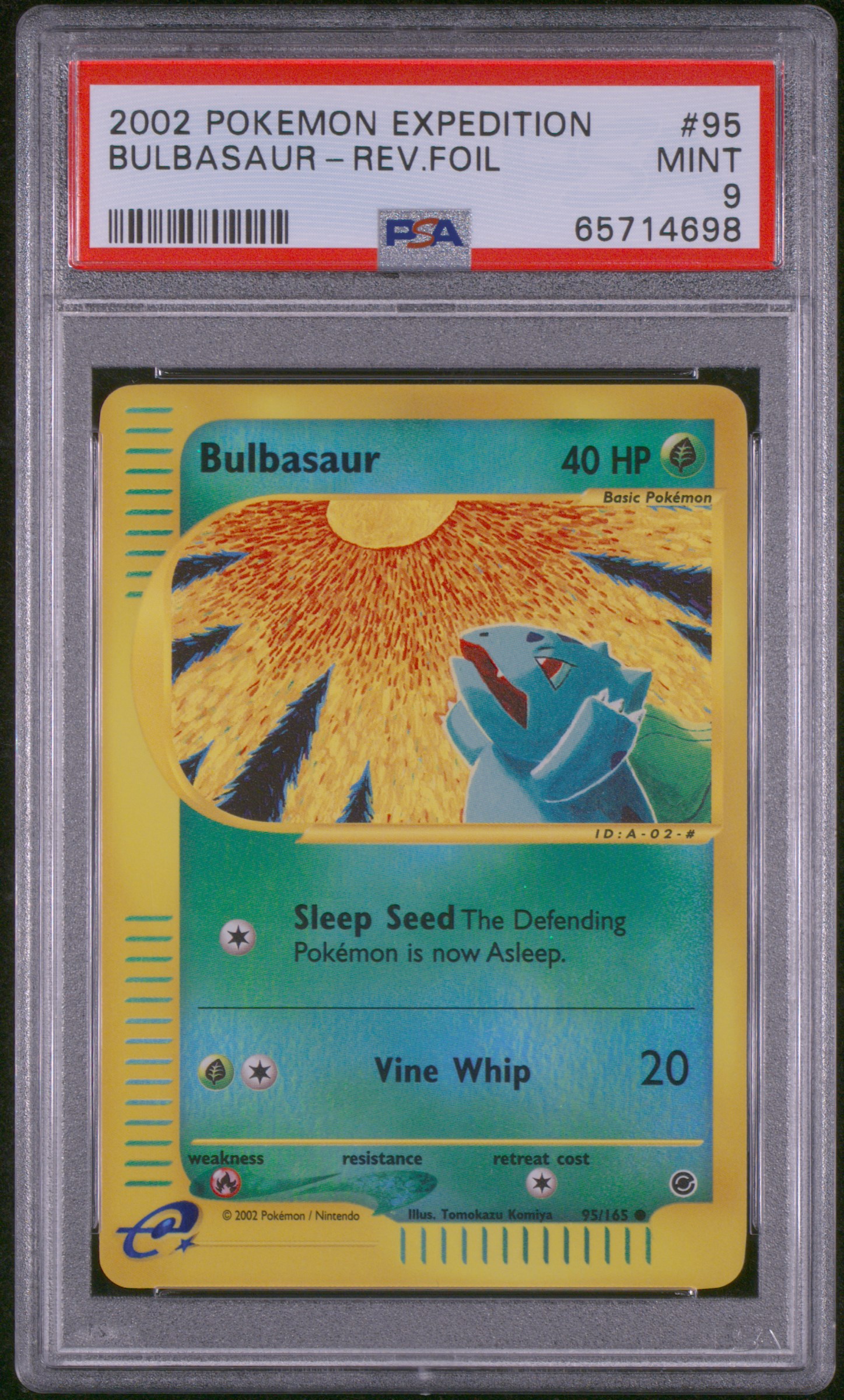 2002 Pokemon Expedition Bulbasaur-Rev.Foil #95 PSA 9