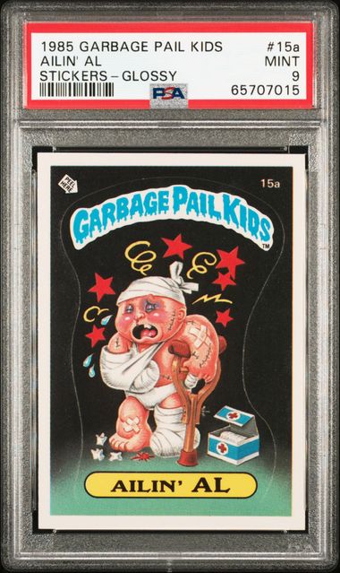 1985 Topps GARBAGE PAIL KIDS STICKERS GLOSSY #15A Ailin' Al front
