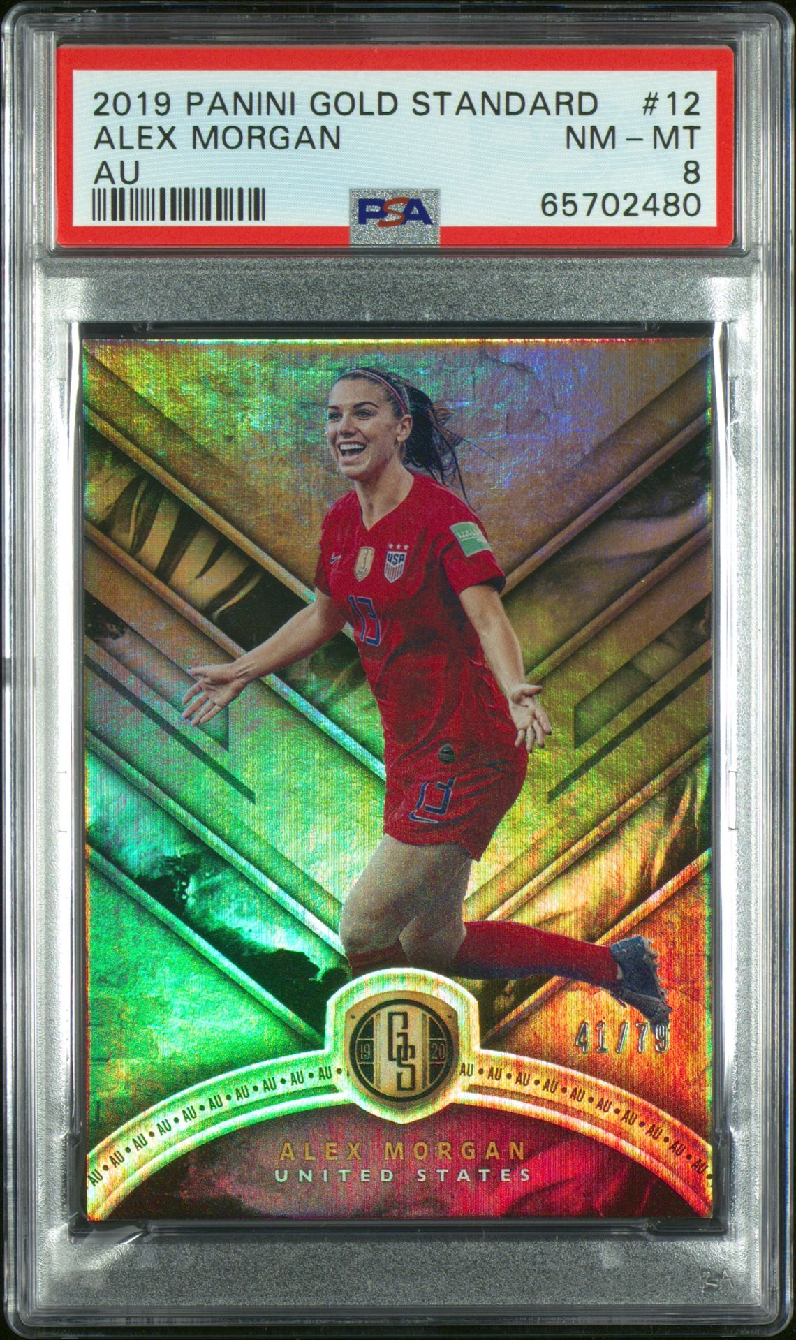 2019 Panini PANINI GOLD STANDARD AU #12 Alex Morgan front