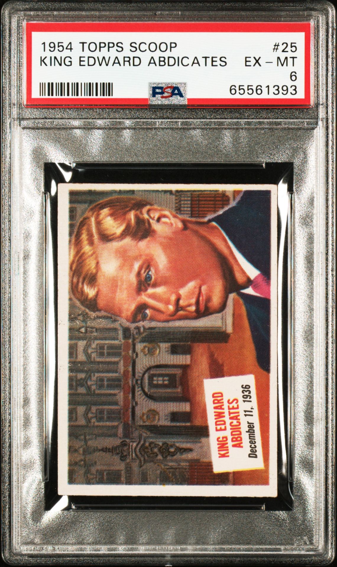 1954 Topps TOPPS SCOOP #25 King Edward Abdicates front