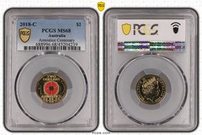 2018-C $2 Armistice Centenary Colorized MS68
