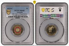 2019-C $2 100 Years of Repatriation Colorized MS68