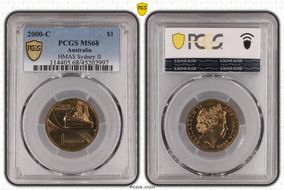 2000-C $1 HMAS Sydney II MS68