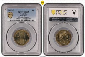 2005-C $1 Gallipoli Counterstamp MS67