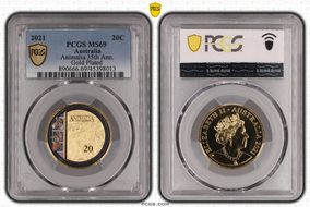 2021 20C Animalia 35th Ann. Gold Plated MS69