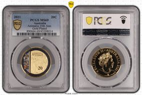 2021 20C Animalia 35th Ann. Gold Plated MS69