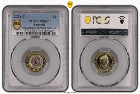 2021-C $2 Indigenous Military Service Colorized MS67