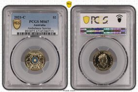 2021-C $2 Ambulance Service Colorized MS67