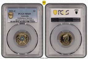 2021-C $2 Ambulance Service Colorized MS69