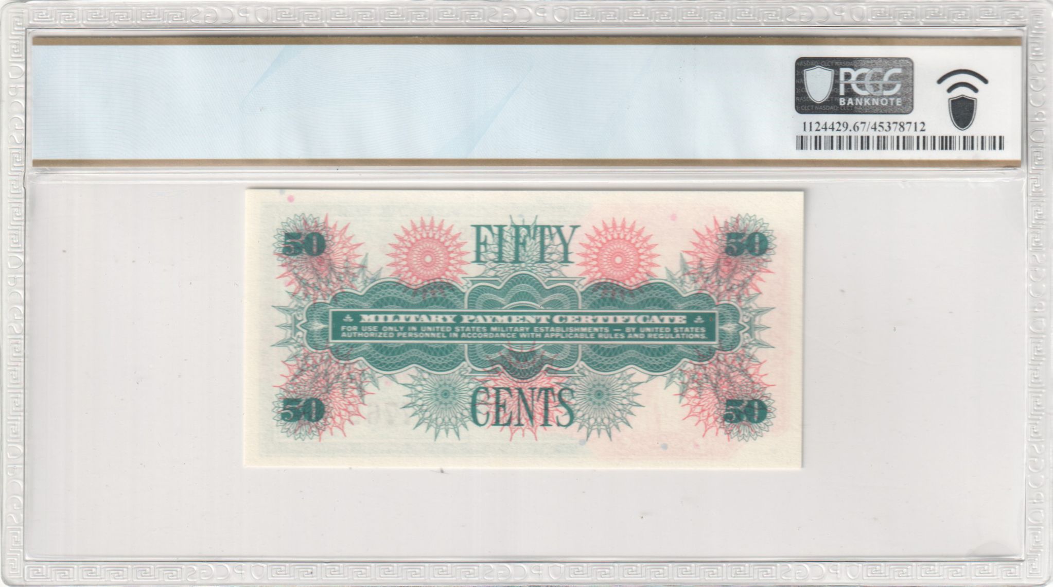 Schwan 904 Series 661 50¢ Military Payment Certificate Bureau of