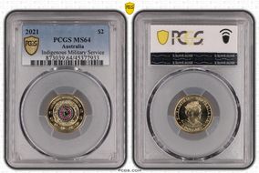 2021 $2 Indigenous Military Service Colorized MS64