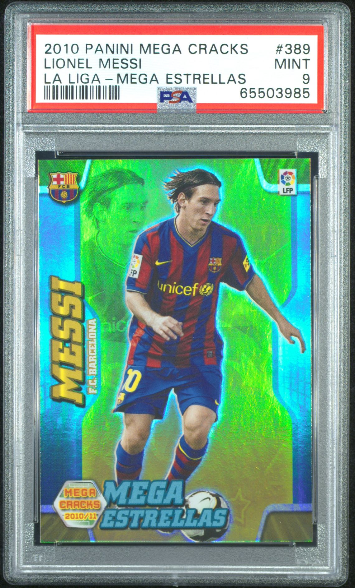 2010 Panini MEGA ESTRELLAS #389 Lionel Messi front