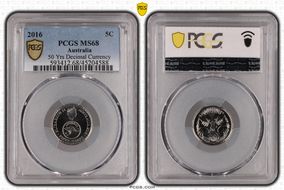 2016 5C 50 Yrs Decimal Currency MS68