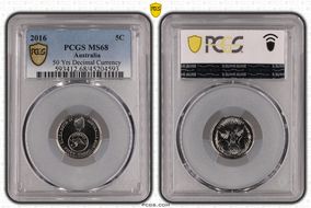 2016 5C 50 Yrs Decimal Currency MS68