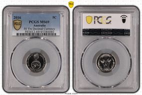 2016 5C 50 Yrs Decimal Currency MS69