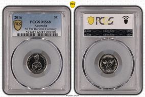 2016 5C 50 Yrs Decimal Currency MS68