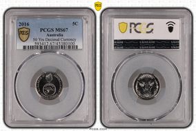 2016 5C 50 Yrs Decimal Currency MS67