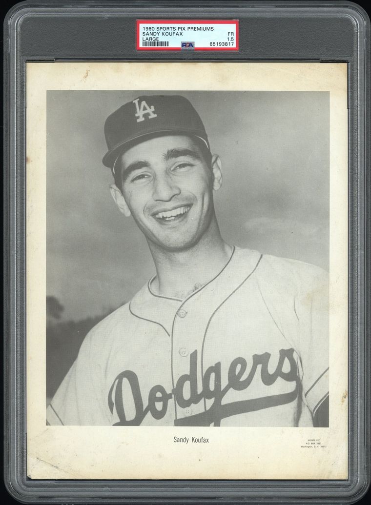 Sandy Koufax 1947-1966 Exhibits Card (PSA EX-MT 6)