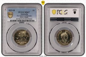 2021-B $1 Air Force Centenary Privy Mark MS67