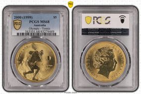 2000 (1999) $5 Olympic - Tennis MS68