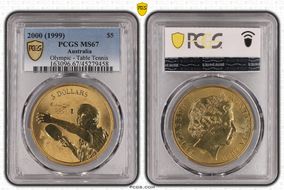 2000 (1999) $5 Olympic - Table Tennis MS67