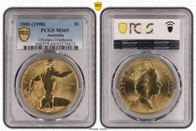 2000 (1998) $5 Olympic - Triathlon MS69