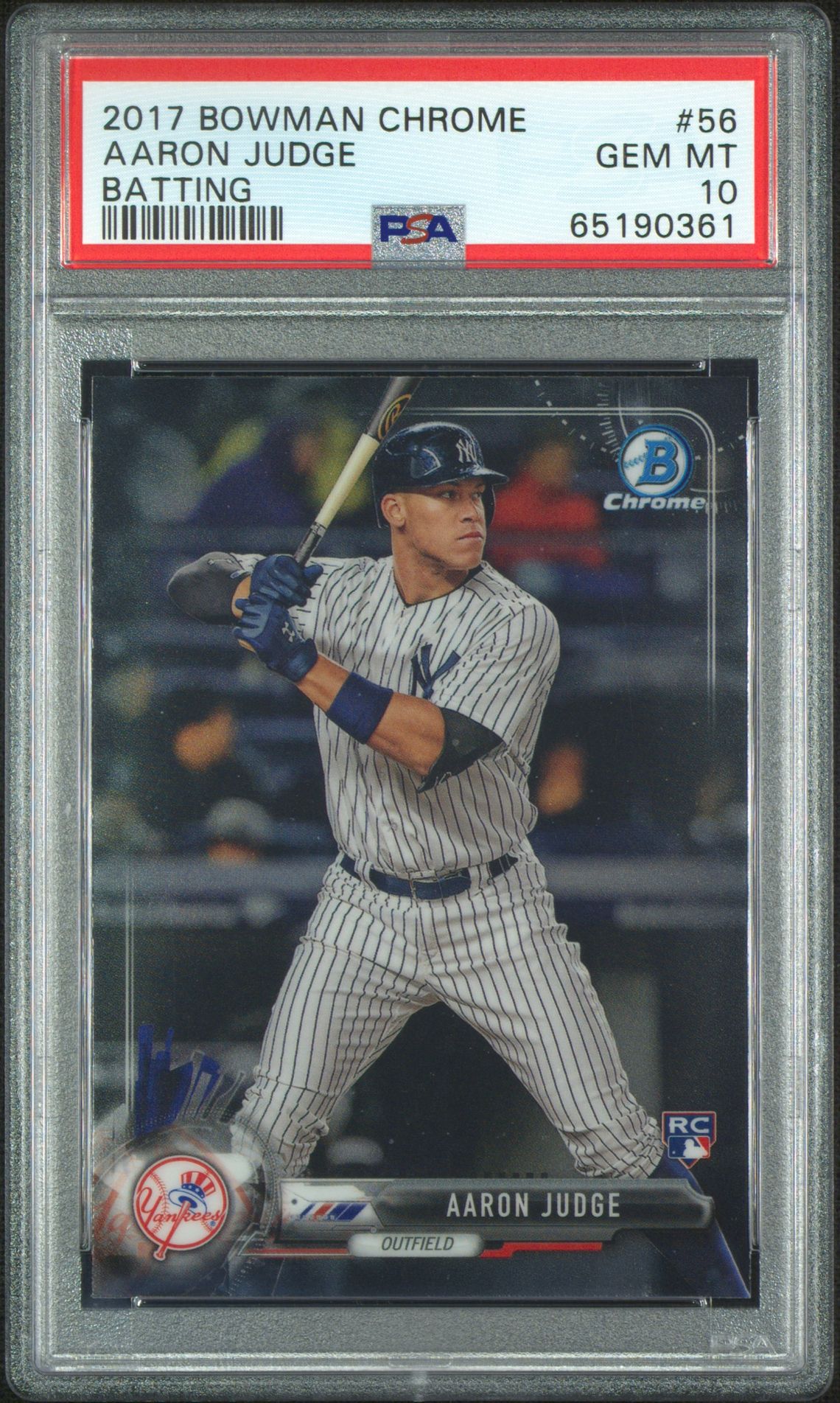 2017 Bowman BOWMAN CHROME BATTING #56 Aaron Judge front