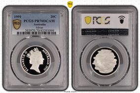 1991 20C Silver PR70DCAM