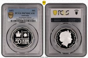 2002 50C Accession Silver PR70DCAM