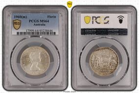 1960(m) Florin KM-60  Ag MS64