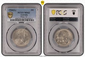 1966(L) 20C Wavy "2" MS62