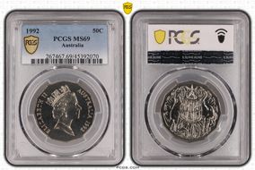 1992 50C MS69