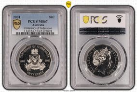 2001 50C Centenary of Federation MS67