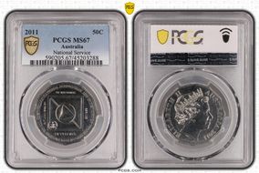 2011 50C National Service MS67