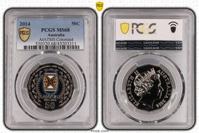 2014 50C AIATSIS Colorized MS68