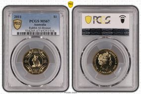 2011 $1 Rabbit Al-Bronze MS67