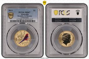 2011 $1 Rosella Al-Bronze Colorized MS67