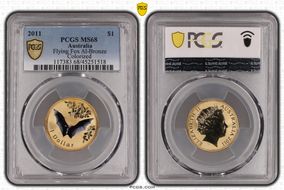 2011 $1 Flying Fox Al-Bronze Colorized MS68