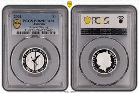 2003 $1 Korean War Ag PR69DCAM