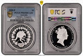 2000-P $5 Olympic - Kangaroo PR69DCAM