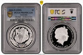 2000-P (1999) $5 Olympic - Koala in Tree PR69DCAM