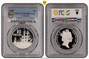 1988 $10 Landing of Gov Phillip PR69DCAM