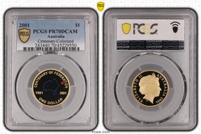2001 $1 Centenary-Colorized PR70DCAM